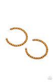Should Have, Could Have, WOOD Have - Brown Earrings - Paparazzi Accessories Earrings Bedazzle Me Pretty Mobile Fashion Boutique