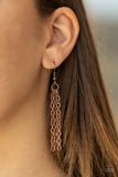 Shoulder To Shoulder - Copper Lanyard - Paparazzi Accessories Lanyard Bedazzle Me Pretty Mobile Fashion Boutique