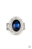 Show Glam - Blue Ring - Paparazzi Accessories Ring Bedazzle Me Pretty Mobile Fashion Boutique