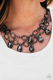 Show-Stopping Shimmer - Black Necklace - Paparazzi Accessories Necklace Bedazzle Me Pretty Mobile Fashion Boutique