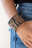 Show Your True Stripes - Blue Bracelet - Paparazzi Accessories Bracelet Bedazzle Me Pretty Mobile Fashion Boutique