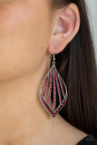 Showcase Sparkle - Red Earrings - Paparazzi Accessories Earrings Bedazzle Me Pretty Mobile Fashion Boutique