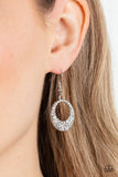 Showroom Sizzle - White Earrings - Paparazzi Accessories Earrings Bedazzle Me Pretty Mobile Fashion Boutique