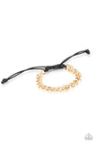 Sideline - Gold Mens Bracelet - Paparazzi Accessories Mens Bracelet Bedazzle Me Pretty Mobile Fashion Boutique