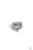 Sideline Shimmer - Green Ring - Paparazzi Accessories Ring Bedazzle Me Pretty Mobile Fashion Boutique