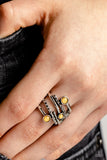 Sideline Shimmer - Orange Ring - Paparazzi Accessories Ring Bedazzle Me Pretty Mobile Fashion Boutique