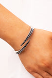 Sideswiping Shimmer - Blue Bracelet - Paparazzi Accessories Bracelet Bedazzle Me Pretty Mobile Fashion Boutique