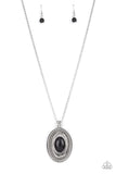 Sierra Sage - Black Necklace - Paparazzi Accessories Necklace Bedazzle Me Pretty Mobile Fashion Boutique