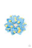 Silk Gardens - Blue Hair Clip - Paparazzi Accessories Hair Clip Bedazzle Me Pretty Mobile Fashion Boutique