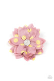 Silk Gardens - Pink Hair Clip - Paparazzi Accessories Hair Clip Bedazzle Me Pretty Mobile Fashion Boutique