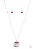Simple Blessings - Red Necklace - Paparazzi Accessories Necklace FS-Bedazzle Me Pretty Mobile Fashion Boutique