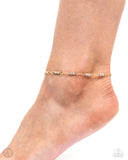 Simple Sass - Gold Anklet - Paparazzi Accessories Anklet Bedazzle Me Pretty Mobile Fashion Boutique