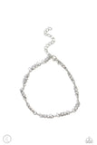Simple Sass - White Anklet - Paparazzi Accessories Anklet Bedazzle Me Pretty Mobile Fashion Boutique