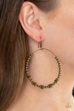 Simple Synchrony - Brass Earrings - Paparazzi Accessories Earrings Bedazzle Me Pretty Mobile Fashion Boutique