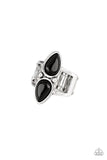 Simply Saharan - Black Ring - Paparazzi Accessories Ring Bedazzle Me Pretty Mobile Fashion Boutique
