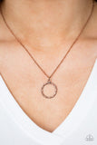 Simply Simple - Copper Necklace - Paparazzi Accessories Necklace Bedazzle Me Pretty Mobile Fashion Boutique