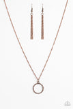 Simply Simple - Copper Necklace - Paparazzi Accessories Necklace Bedazzle Me Pretty Mobile Fashion Boutique