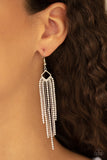 Singing in the REIGN - White Earrings - Paparazzi Accessories Earrings Bedazzle Me Pretty Mobile Fashion Boutique