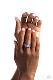 Sinuous Spotlight - Purple Ring - Paparazzi Accessories Ring Bedazzle Me Pretty Mobile Fashion Boutique