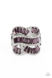 Six-Figure Flex - Purple Ring - Paparazzi Accessories Ring Bedazzle Me Pretty Mobile Fashion Boutique