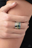 Sizzling Sultry - Green Ring - Paparazzi Accessories Ring Bedazzle Me Pretty Mobile Fashion Boutique