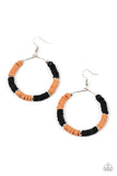 Skillfully Stacked - Black Earrings - Paparazzi Accessories Earrings Bedazzle Me Pretty Mobile Fashion Boutique