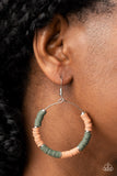 Skillfully Stacked - Green Earrings - Paparazzi Accessories Earrings Bedazzle Me Pretty Mobile Fashion Boutique