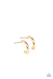 Skip the Small Talk - Gold Earrings - Paparazzi Accessories Earrings FS-Bedazzle Me Pretty Mobile Fashion Boutique
