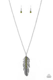 Sky Quest - Green Necklace - Paparazzi Accessories Necklace Bedazzle Me Pretty Mobile Fashion Boutique