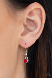 Sky Quest - Red Necklace - Paparazzi Accessories Necklace Bedazzle Me Pretty Mobile Fashion Boutique