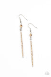 Skyscraping Shimmer - Brown Earrings - Paparazzi Accessories Earrings Bedazzle Me Pretty Mobile Fashion Boutique