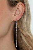 Skyscraping Shimmer - Brown Earrings - Paparazzi Accessories Earrings Bedazzle Me Pretty Mobile Fashion Boutique