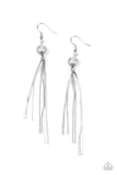 SLEEK-ing Revenge - Silver Earrings - Paparazzi Accessories Earrings Bedazzle Me Pretty Mobile Fashion Boutique
