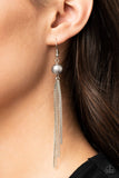 SLEEK-ing Revenge - Silver Earrings - Paparazzi Accessories Earrings Bedazzle Me Pretty Mobile Fashion Boutique