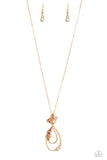 Sleek Sophistication - Gold Necklace - Paparazzi Accessories Necklace Bedazzle Me Pretty Mobile Fashion Boutique