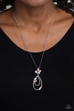 Sleek Sophistication - Orange Necklace - Paparazzi Accessories Necklace Bedazzle Me Pretty Mobile Fashion Boutique
