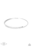 Sleek Sparkle - White Bracelet - Paparazzi Accessories Bracelet FS-Bedazzle Me Pretty Mobile Fashion Boutique