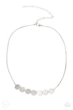 Slimmer Glimmer - Silver Necklace - Paparazzi Accessories Necklace Bedazzle Me Pretty Mobile Fashion Boutique