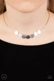 Slimmer Glimmer - Silver Necklace - Paparazzi Accessories Necklace Bedazzle Me Pretty Mobile Fashion Boutique