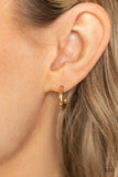 Small-Scale Shimmer - Gold Earrings - Paparazzi Accessories Earrings FS-Bedazzle Me Pretty Mobile Fashion Boutique
