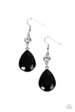 Smile for the Camera - Black Earrings - Paparazzi Accessories Earrings Bedazzle Me Pretty Mobile Fashion Boutique