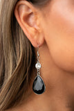 Smile for the Camera - Black Earrings - Paparazzi Accessories Earrings Bedazzle Me Pretty Mobile Fashion Boutique