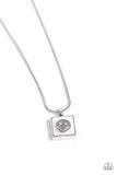 Smiley Season - White Necklace - Paparazzi Accessories Necklace Bedazzle Me Pretty Mobile Fashion Boutique