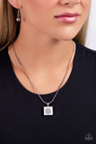 Smiley Season - White Necklace - Paparazzi Accessories Necklace Bedazzle Me Pretty Mobile Fashion Boutique