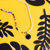 Smiling Showdown - Black Necklace - Paparazzi Accessories Necklace Bedazzle Me Pretty Mobile Fashion Boutique
