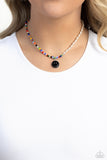 Smiling Showdown - Black Necklace - Paparazzi Accessories Necklace Bedazzle Me Pretty Mobile Fashion Boutique