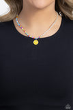Smiling Showdown - Yellow Necklace - Paparazzi Accessories Necklace Bedazzle Me Pretty Mobile Fashion Boutique