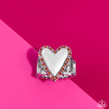 Smitten Shimmer - Orange Ring - Paparazzi Accessories Ring Bedazzle Me Pretty Mobile Fashion Boutique