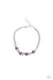 Smitten Sweethearts - Purple Bracelet - Paparazzi Accessories Bracelet Bedazzle Me Pretty Mobile Fashion Boutique