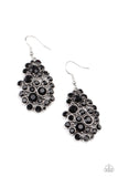 Smolder Effect - Black Earrings - Paparazzi Accessories Earrings Bedazzle Me Pretty Mobile Fashion Boutique